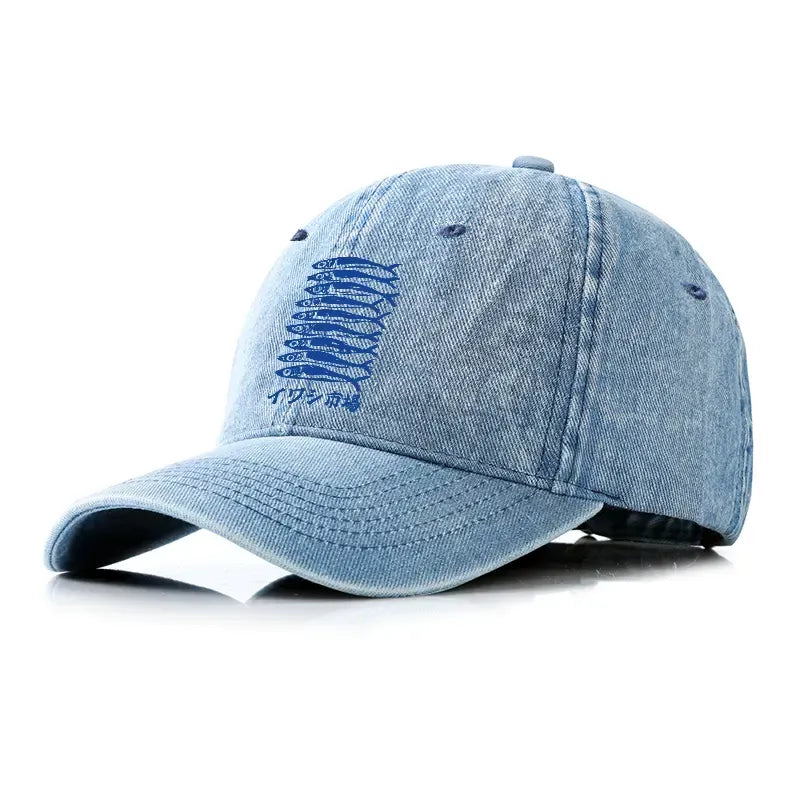 Kyoto-Lion Sardine Market Denim Cap