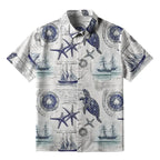 Japanese Retro Button-up Shirt for Summer