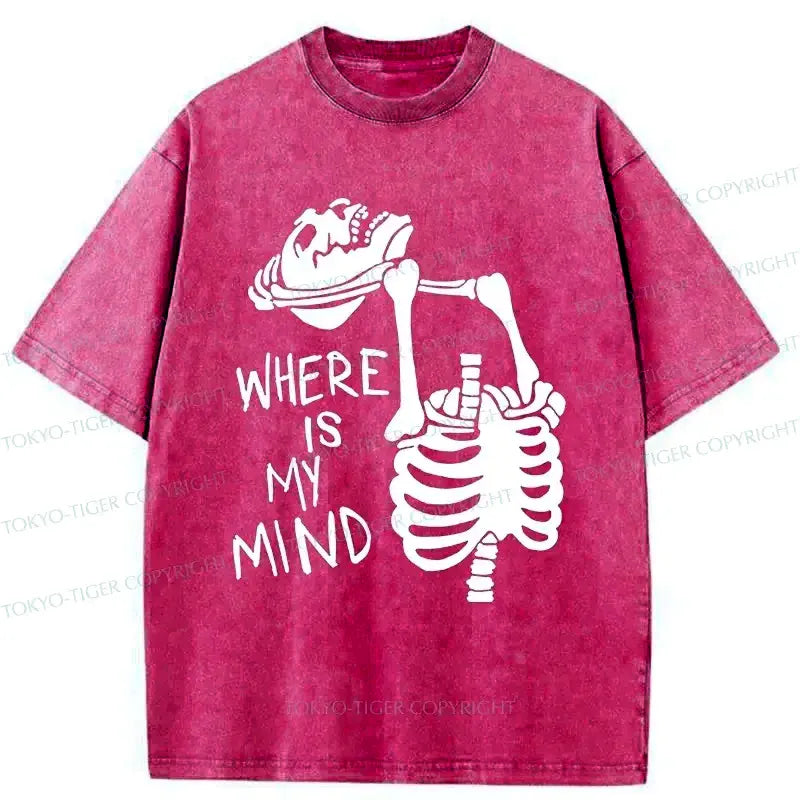 Kyoto-Lion Confused Angry Skeleton Vintage Tee