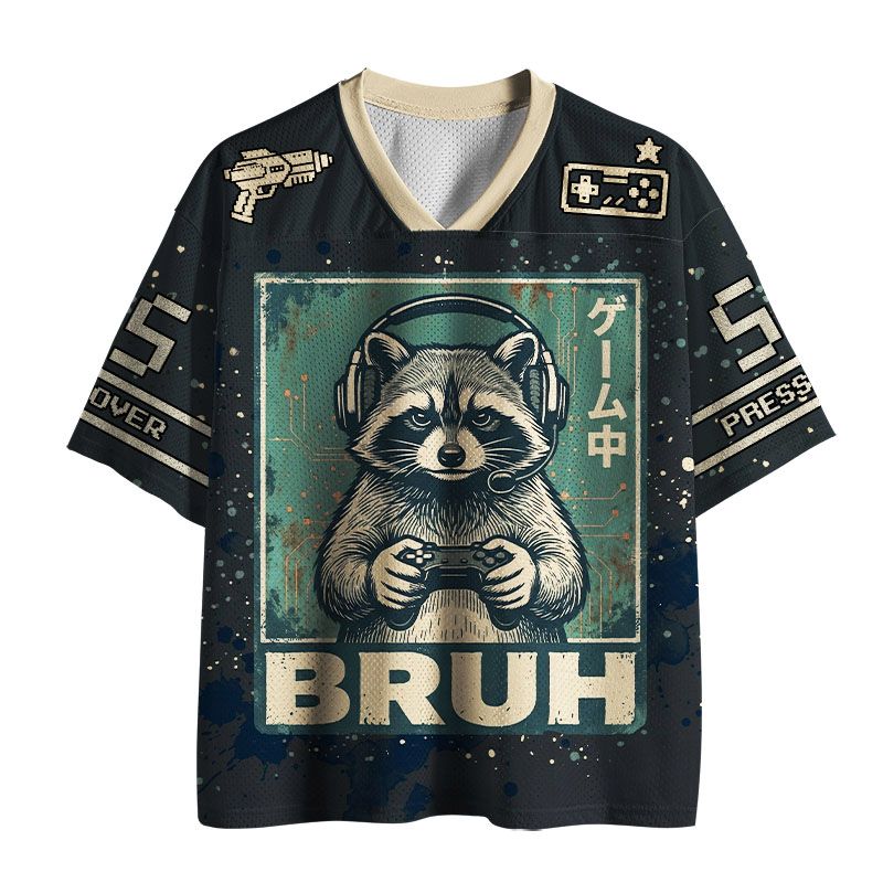 Kyoto-Lion Retro Gamer Raccoon #55 Mesh Jersey