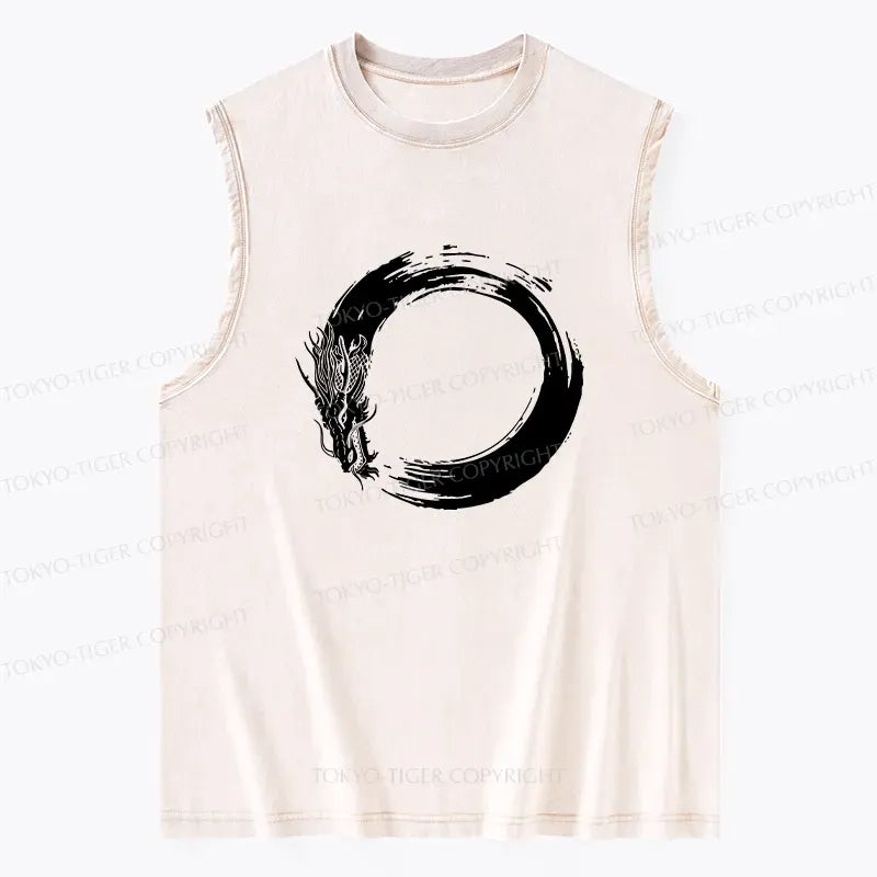 Japanese Dragon Washed Tank Top