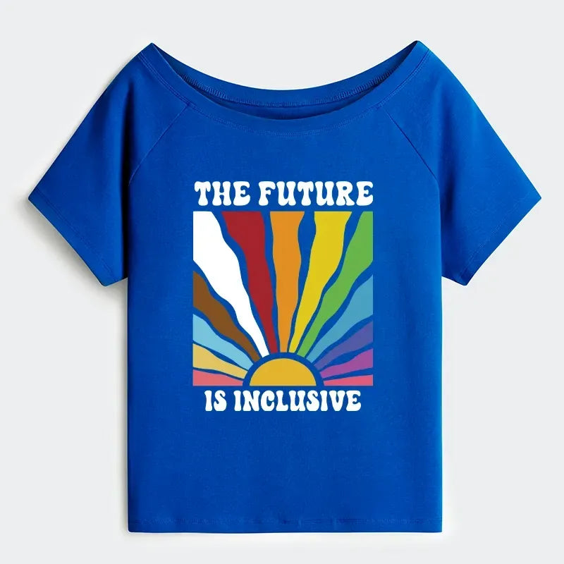 Kyoto-Lion Pride Future Is Inclusive Off Shoulder T-Shirt