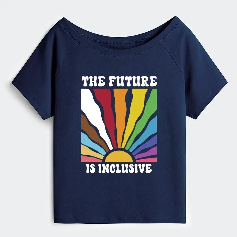 Kyoto-Lion Pride Future Is Inclusive Off Shoulder T-Shirt