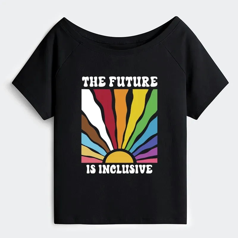 Kyoto-Lion Pride Future Is Inclusive Off Shoulder T-Shirt