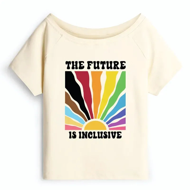 Kyoto-Lion Pride Future Is Inclusive Off Shoulder T-Shirt