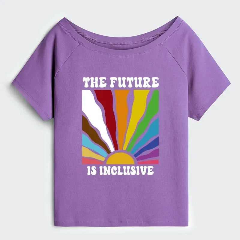 Kyoto-Lion Pride Future Is Inclusive Off Shoulder T-Shirt