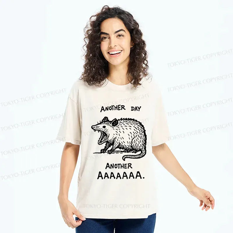 Kyoto-Lion Screaming Possum Washed T-Shirt