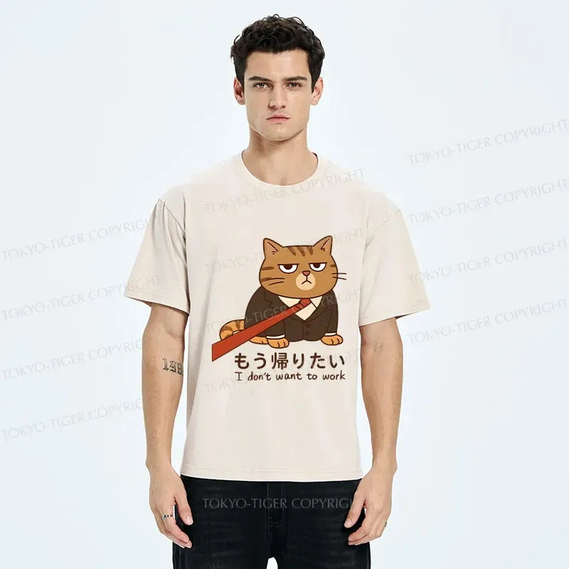 Japanese Vintage Washed T-Shirt for Streetwear