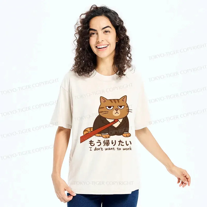 Japanese Vintage Washed T-Shirt for Streetwear