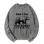 Kyoto-Lion Pet The Bear Washed Sweatshirt