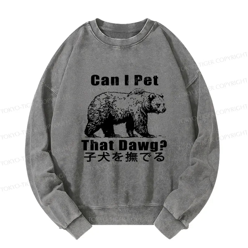 Kyoto-Lion Pet The Bear Washed Sweatshirt
