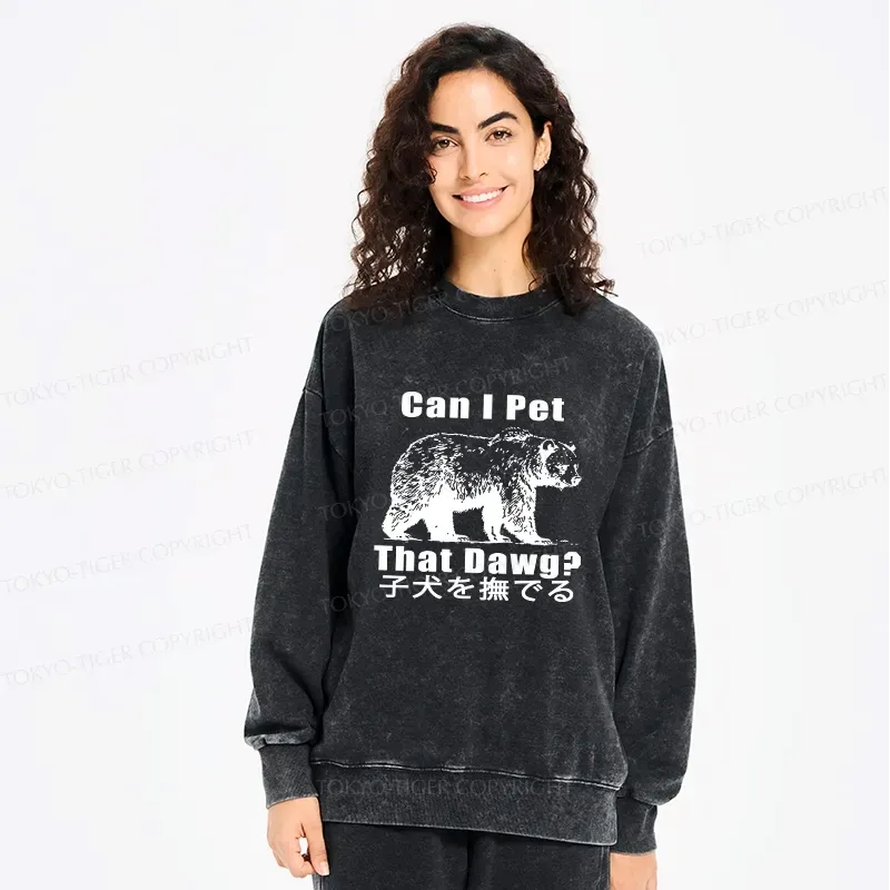 Kyoto-Lion Pet The Bear Washed Sweatshirt