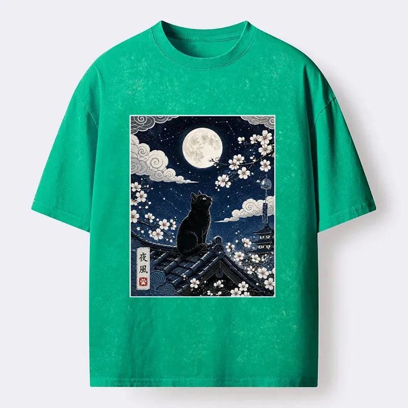 Japanese Vintage Cat T-Shirt Gift Idea