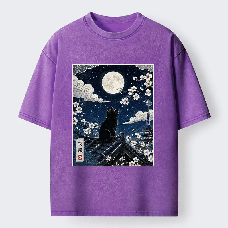 Japanese Vintage Cat T-Shirt Gift Idea