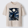 Black Cat Full Moon Washed T-Shirt