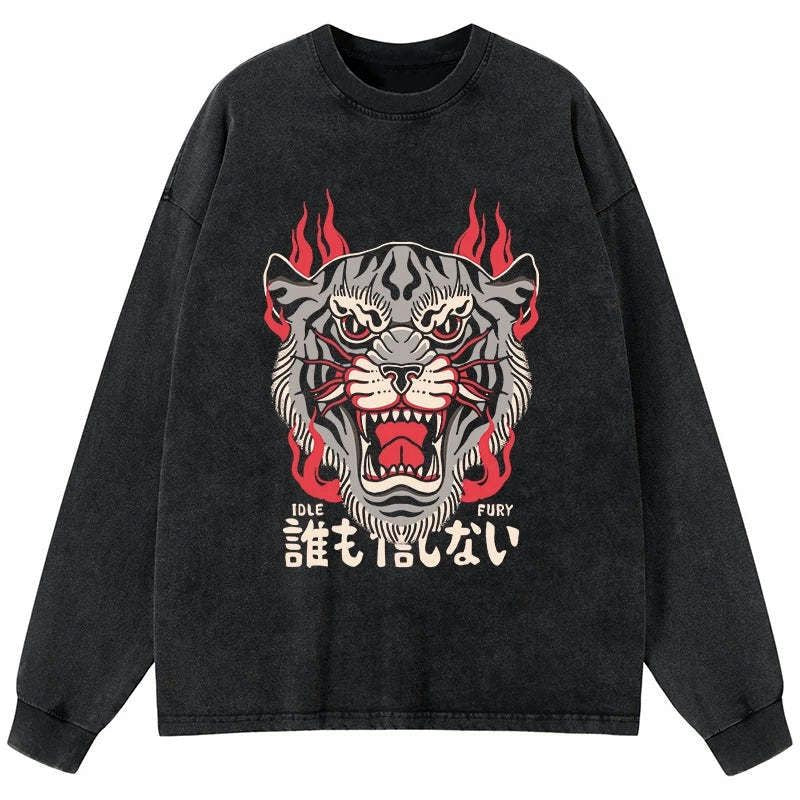 Washed Tiger T-Shirt for Daily Wear