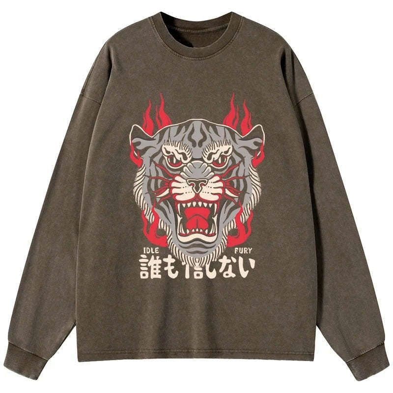 Japanese Retro Tiger Tee for Gift for Him