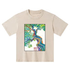 Japanese colorful magic tree kids t-shirt