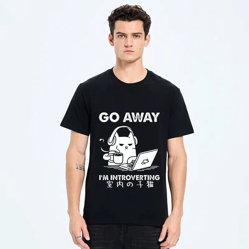 Introverted Kitten T-Shirt for Daily Wear