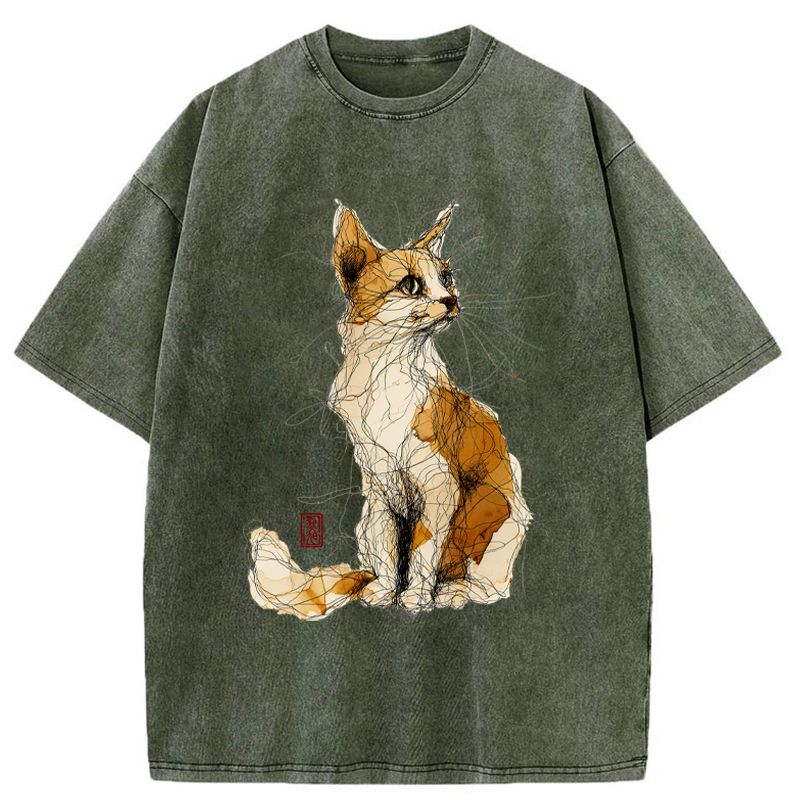 Ukiyo-e Cat Tee for Summer