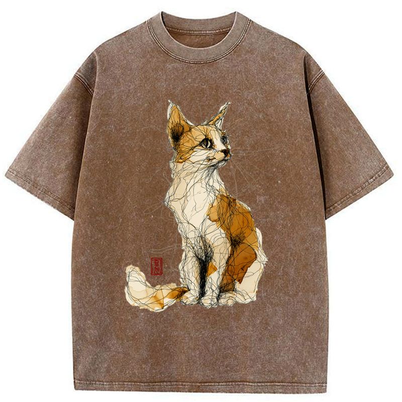 Ukiyo-e Cat Tee for Summer
