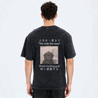 japanese streetwear cat tee for daily wear