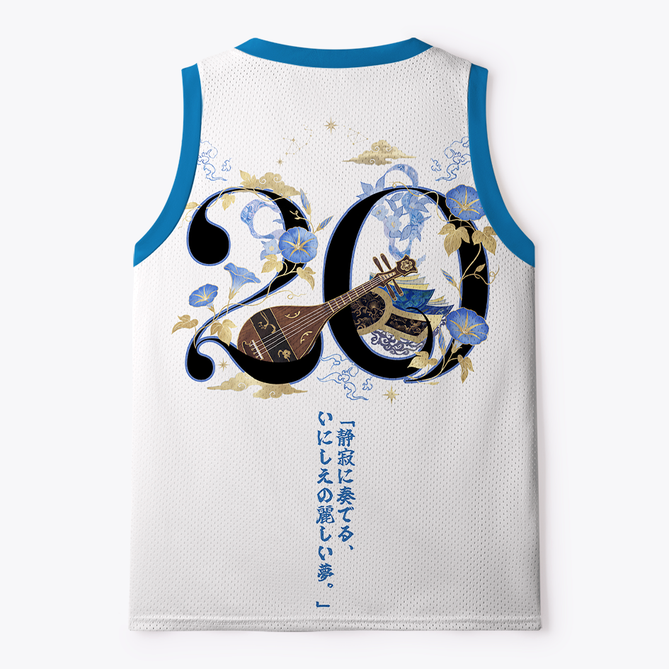 Ukiyo-e Geisha Mesh Tank Top