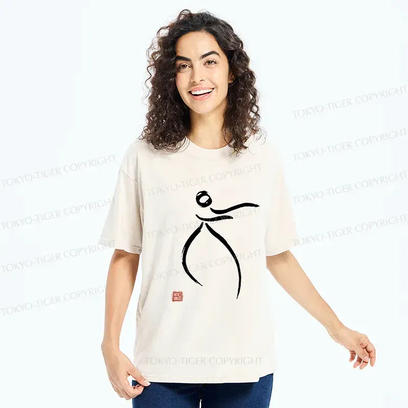Japanese vintage washed t-shirt for men