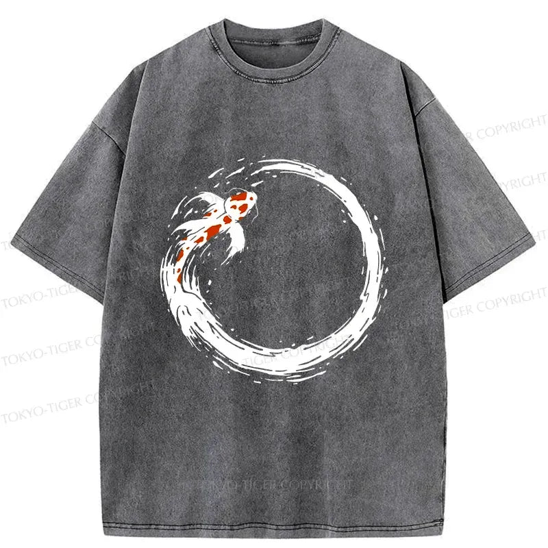 Vintage Ukiyo-e Koi T-Shirt Free Shipping
