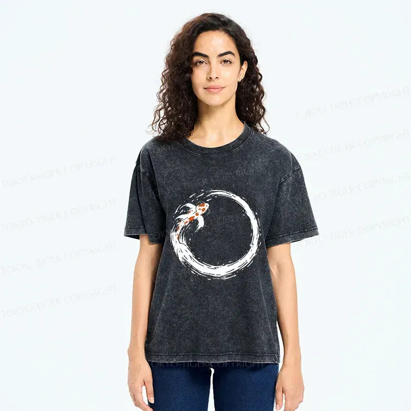 Vintage Ukiyo-e Koi T-Shirt Free Shipping