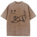 Vintage Kyoto Cat T-Shirt for Daily Wear