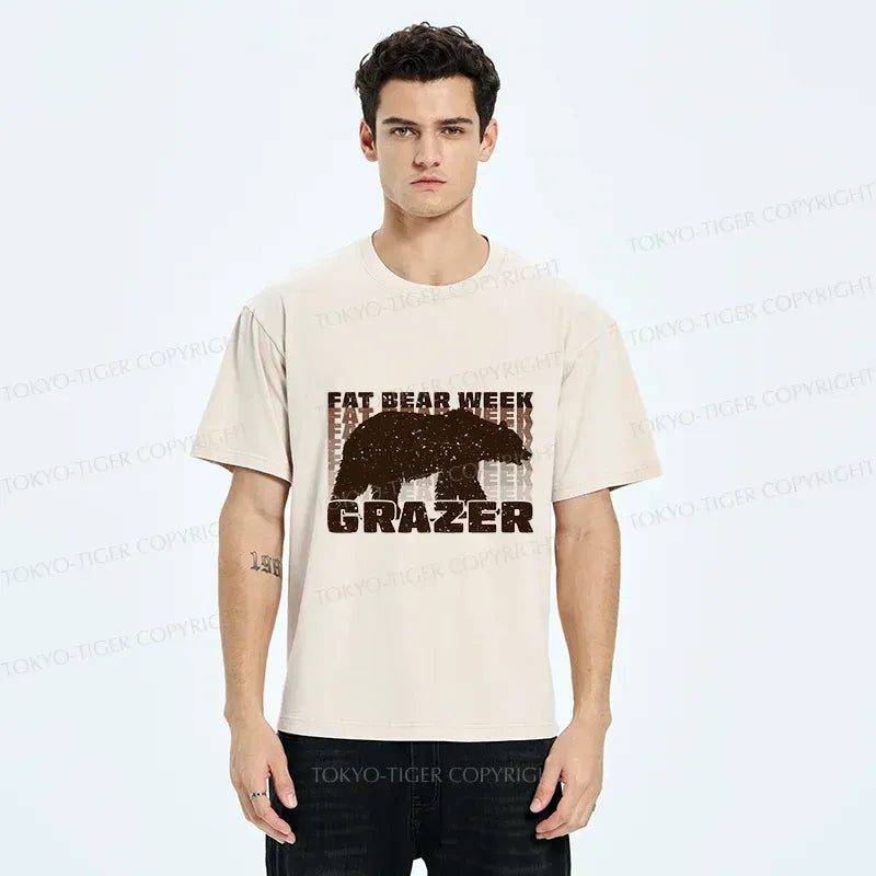 funny Japanese animal washed t-shirt
