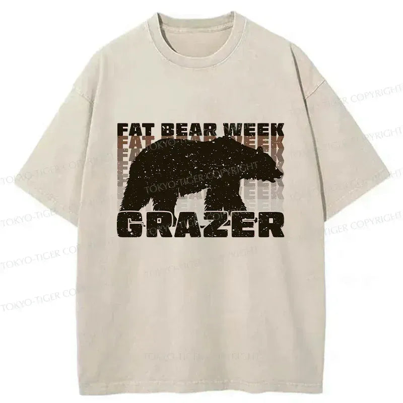 Kyoto-Lion Grazer Animal Funny Washed T-Shirt
