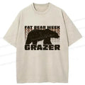 Kyoto-Lion Grazer Animal Funny Washed T-Shirt