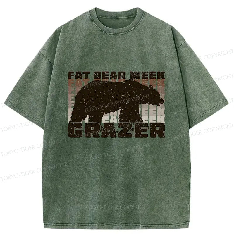funny Japanese animal washed t-shirt