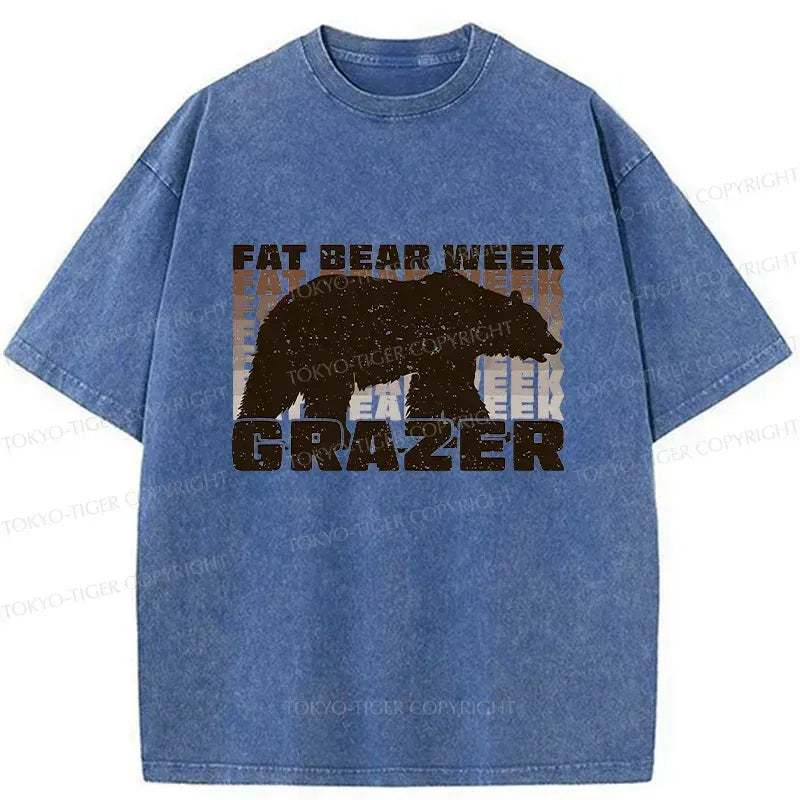 funny Japanese animal washed t-shirt
