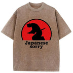 Kyoto-Lion Japanese Sorry Washed T-Shirt
