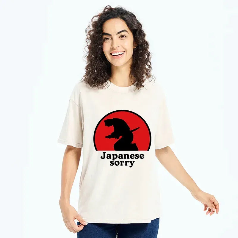 Kyoto-Lion Japanese Sorry Washed T-Shirt