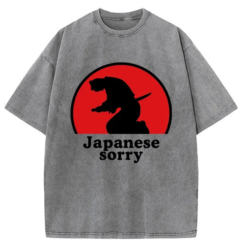 Kyoto-Lion Japanese Sorry Washed T-Shirt