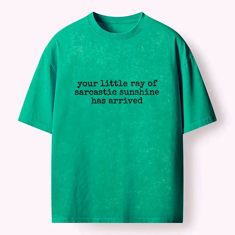 Kyoto-Lion Funny Meme Sarcastic Sunshine Quote Washed T-Shirt