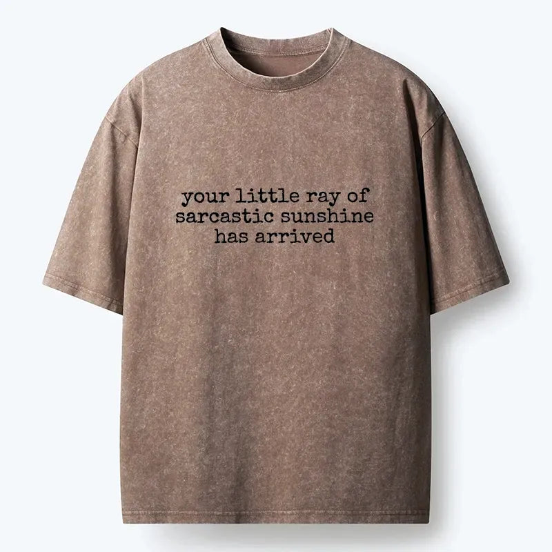 sarcastic sunshine quote tee for casual outfit