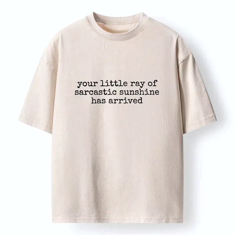 sarcastic sunshine quote tee for casual outfit