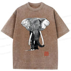 Washed Kyoto Lion T-Shirt for Daily Wear