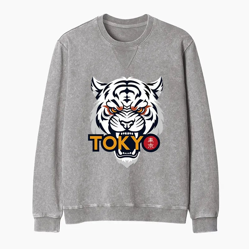 Washed Terry Sweatshirt Free Shipping