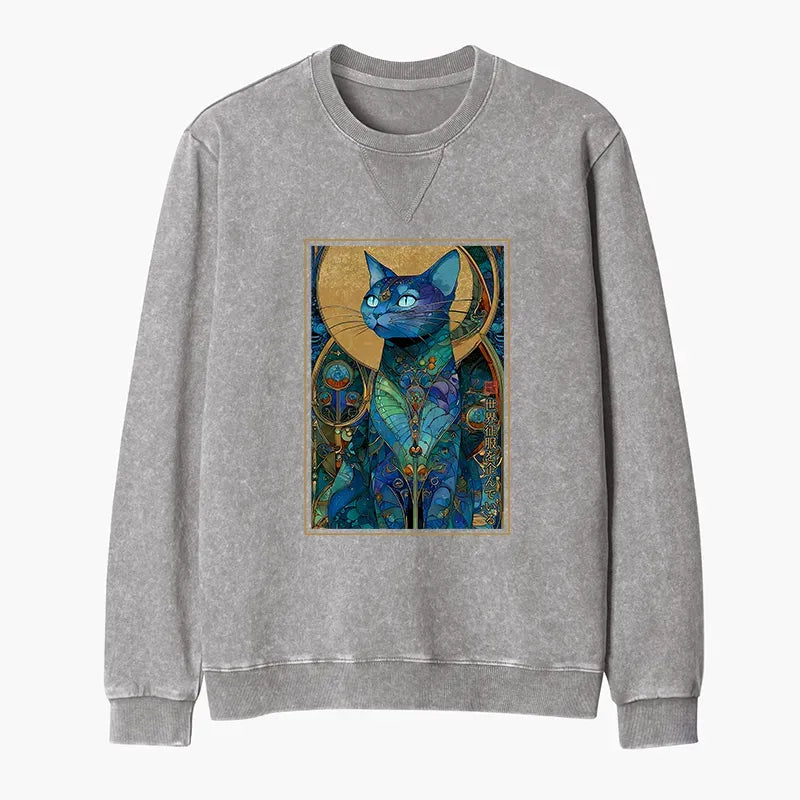 Japanese Cat Sweatshirt for Gift for Him