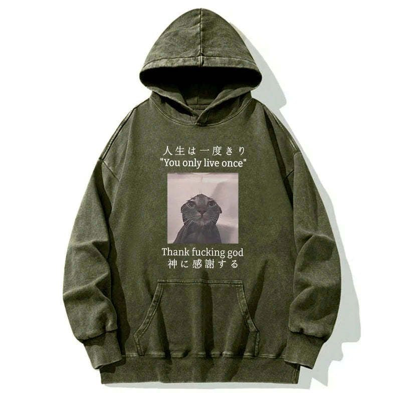 funny cat hoodie for daily wear