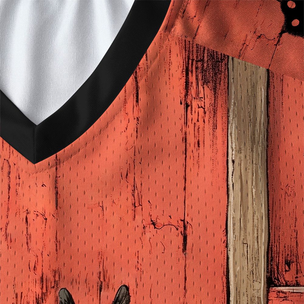 Kyoto-Lion Five Cats Waiting For Dinner Paneled Long Sleeve Jersey