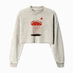 Kyoto-Lion Flamingos at Dusk Washed Crop Sweatshirt