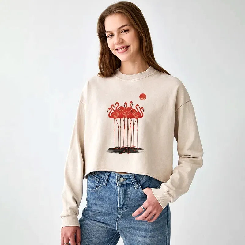 Super Soft Cotton Crop Sweatshirt for Summer