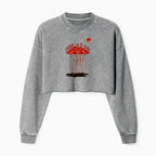 Kyoto-Lion Flamingos at Dusk Washed Crop Sweatshirt